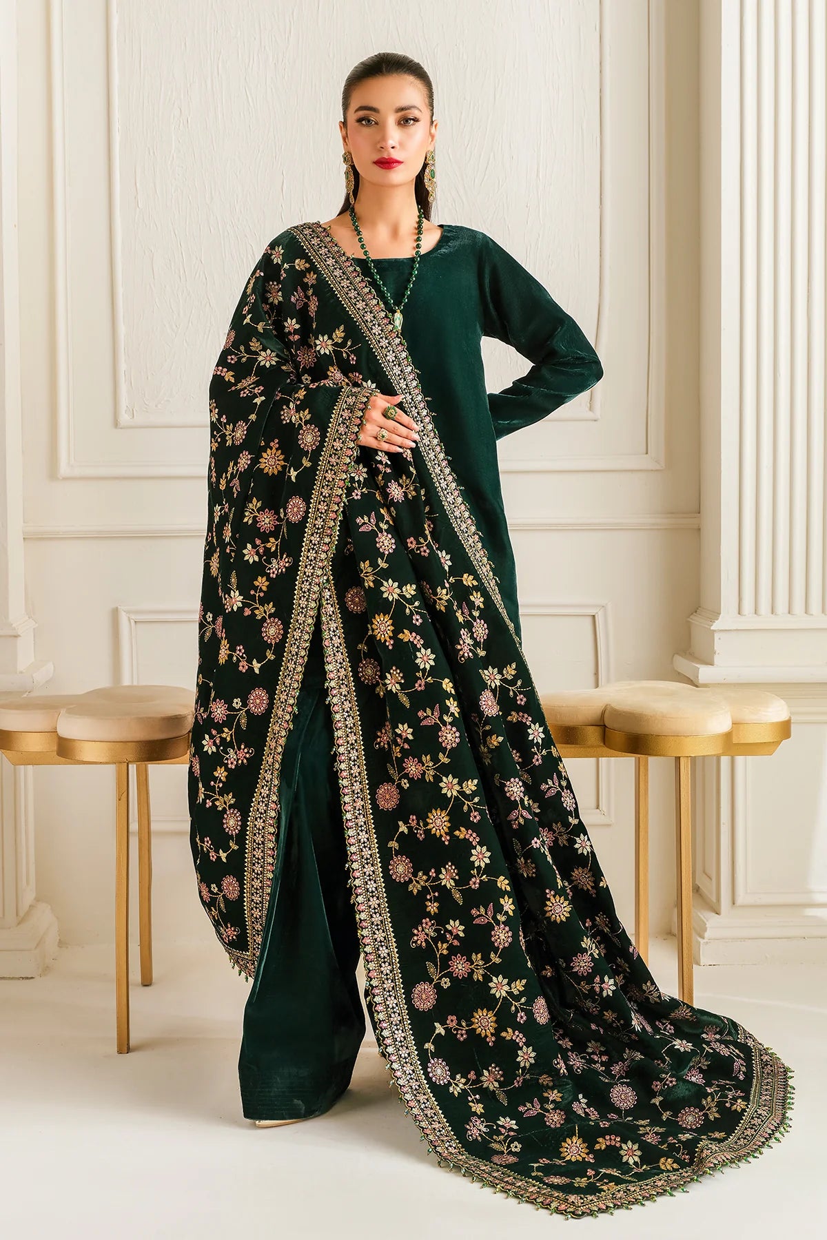 Velvet shawl hotsell