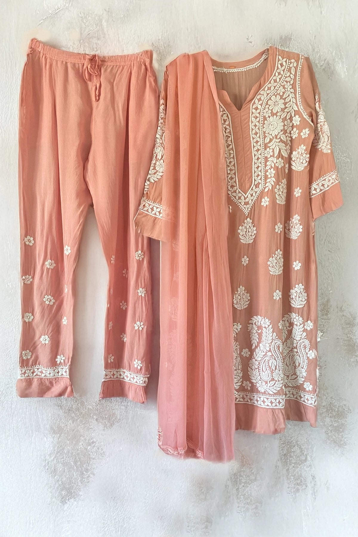 Pink Kurta Lucknowie Trouser main image 0