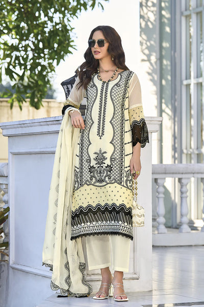  Ivory Embroidered Pant Style Suit 
