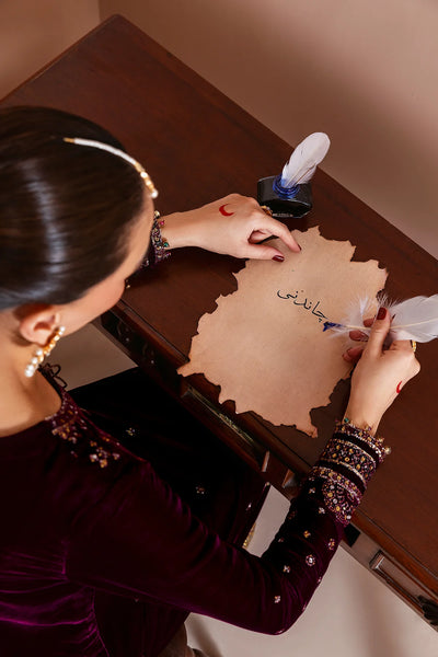 Purple Pure Velvet Farshi Salwar SuitPurple Pure Velvet Farshi Salwar Suit