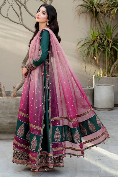 Green Embroidered Lawn Anarkali Suit SetGreen Embroidered Lawn Anarkali Suit Set