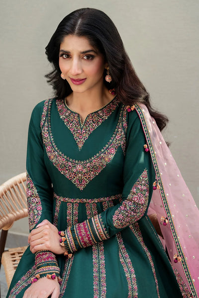 Buy Green Embroidered Lawn Anarkali Suit Set at PinkPhulkari Buy Green Embroidered Lawn Anarkali Suit Set at PinkPhulkari 