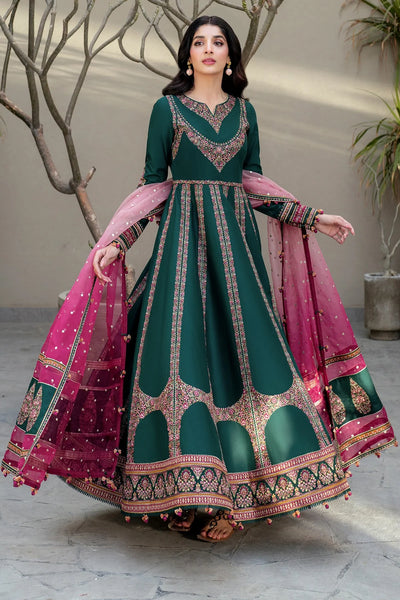 Buy Green Embroidered Lawn Anarkali Suit Set at PinkPhulkari Buy Green Embroidered Lawn Anarkali Suit Set at PinkPhulkari 