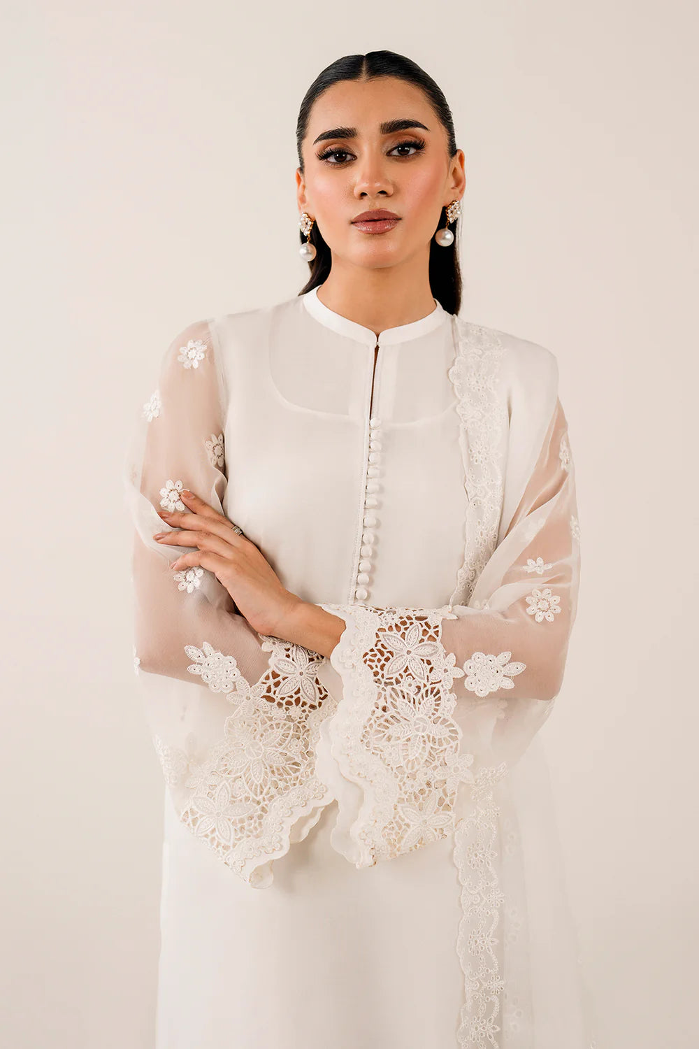 chiffon dupatta dresses Black Plain Chiffon Dupatta with Pearl and Silk Border Detailing