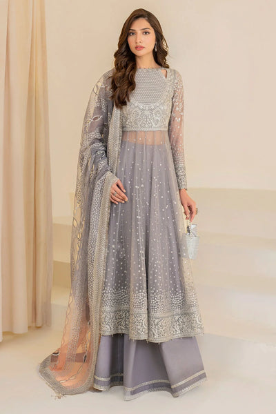 Buy Gray Embroidered Chiffon Anarkali Suit at PinkPhulkari CaliforniaBuy Gray Embroidered Chiffon Anarkali Suit at PinkPhulkari California