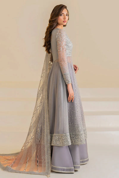 Buy Gray Embroidered Chiffon Anarkali Suit at PinkPhulkari CaliforniaBuy Gray Embroidered Chiffon Anarkali Suit at PinkPhulkari California