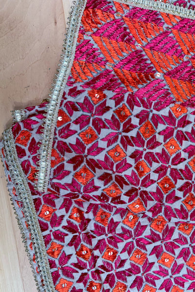 Handmade Phulkari Bagh Dupatta D8-3Handmade Phulkari Bagh Dupatta D8-3
