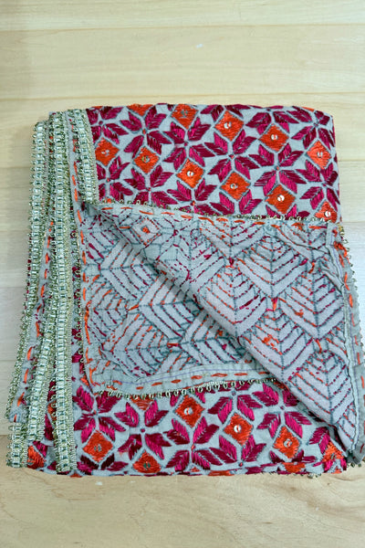 Handmade Phulkari Bagh Dupatta D8-3Handmade Phulkari Bagh Dupatta D8-3