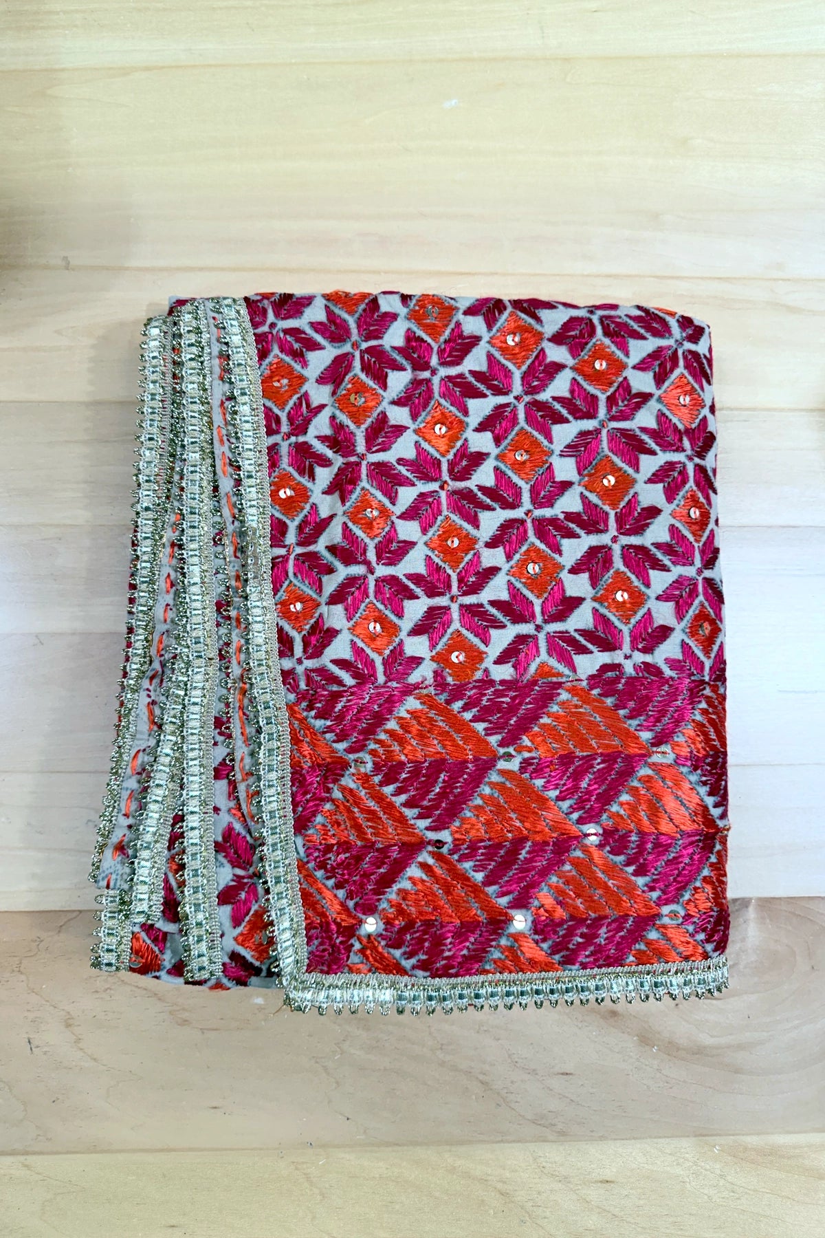 Handmade Phulkari Bagh Dupatta D8-3