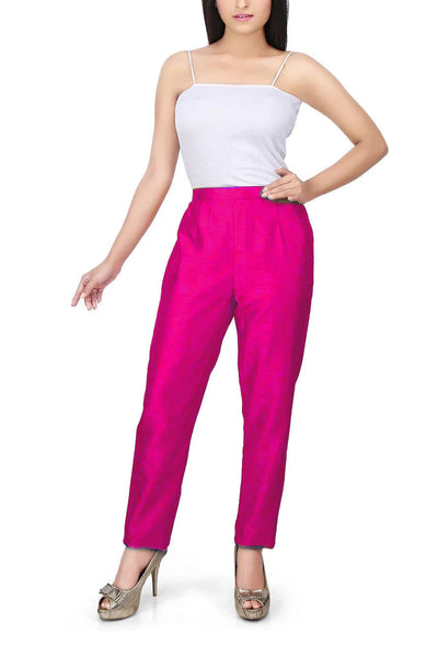 Buy Women's Solid Silk Trousers at PinkPhulkari CaliforniaBuy Women's Solid Silk Trousers at PinkPhulkari California