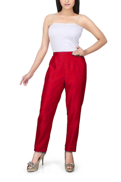 Buy Women's Solid Silk Trousers at PinkPhulkari CaliforniaBuy Women's Solid Silk Trousers at PinkPhulkari California