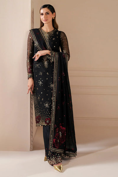 Black Embroidered Chiffon Silk Kurta Palazzo Suit Set | PinkPhulkari USABlack Embroidered Chiffon Silk Kurta Palazzo Suit Set | PinkPhulkari USA
