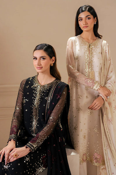 Black Embroidered Chiffon Silk Kurta Palazzo Suit Set | PinkPhulkari USABlack Embroidered Chiffon Silk Kurta Palazzo Suit Set | PinkPhulkari USA