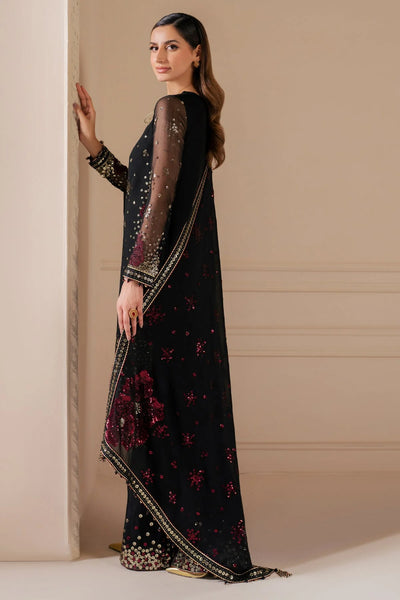 Black Embroidered Chiffon Silk Kurta Palazzo Suit Set | PinkPhulkari USABlack Embroidered Chiffon Silk Kurta Palazzo Suit Set | PinkPhulkari USA