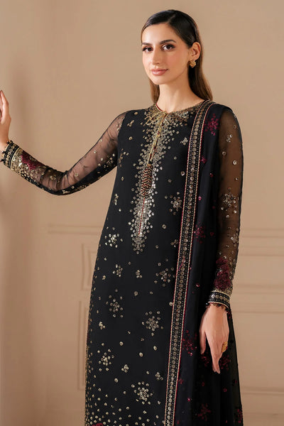 Black Embroidered Chiffon Silk Kurta Palazzo Suit Set | PinkPhulkari USABlack Embroidered Chiffon Silk Kurta Palazzo Suit Set | PinkPhulkari USA