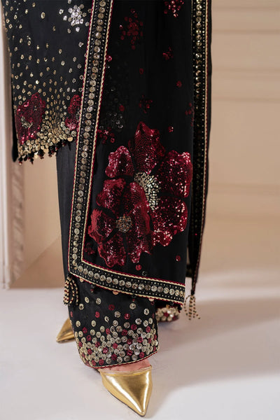 Black Embroidered Chiffon Silk Kurta Palazzo Suit Set | PinkPhulkari USABlack Embroidered Chiffon Silk Kurta Palazzo Suit Set | PinkPhulkari USA