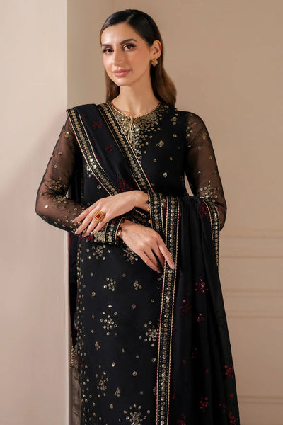 Black Embroidered Chiffon Silk Kurta Palazzo Suit Set | PinkPhulkari USABlack Embroidered Chiffon Silk Kurta Palazzo Suit Set | PinkPhulkari USA