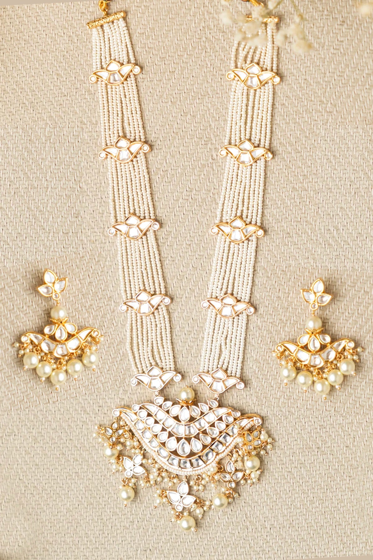 Pearl & Kundan Rani Haar Necklace Set