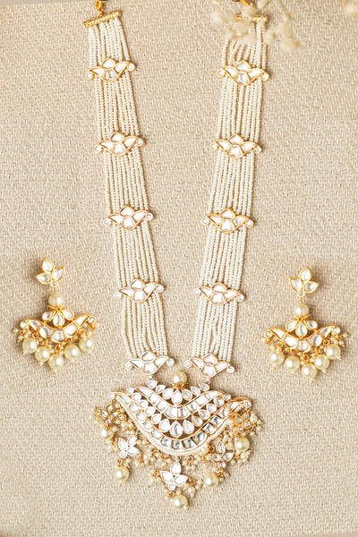  Pearl & Kundan Rani Haar Necklace Set 