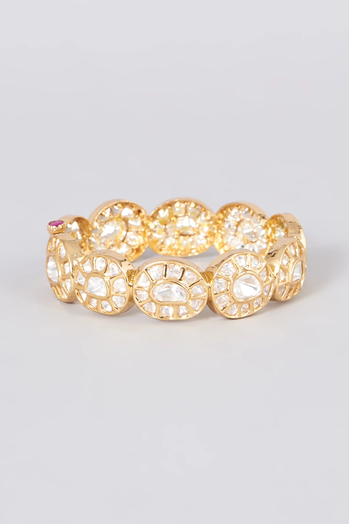 Gold Plated Kundan Polki Kada | Bridal & Festive Jewelry