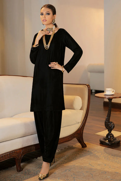 Buy Black Solid Velet Salwar Kurta Set at PinkPhulkari California