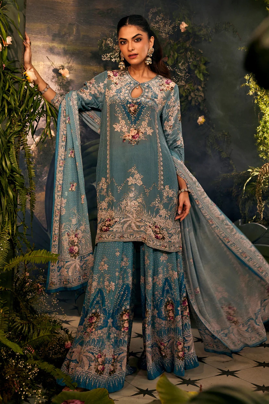 dress with sharara Party Wear Dresses For Girls HEAVY HAND WORK BELT INCLUDED WEIGHT S4U Afreen By Shivali Designer