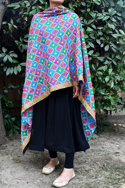 Phulkari Embroidered Chunni DupattaPhulkari Embroidered Chunni Dupatta