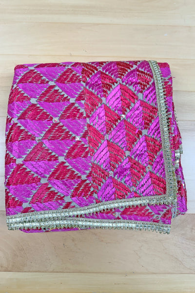 Handmade Phulkari Bagh Dupatta D8-3Handmade Phulkari Bagh Dupatta D8-3