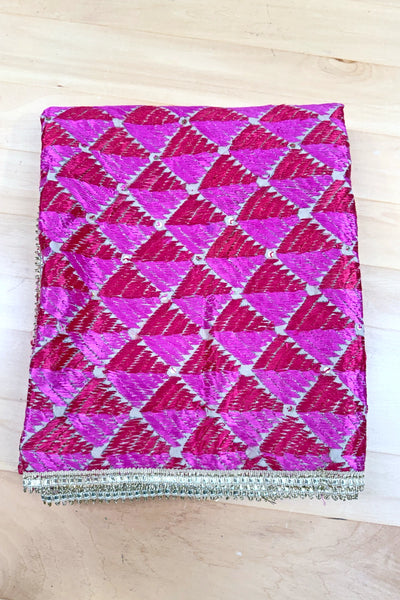 Handmade Phulkari Bagh Dupatta D8-3Handmade Phulkari Bagh Dupatta D8-3