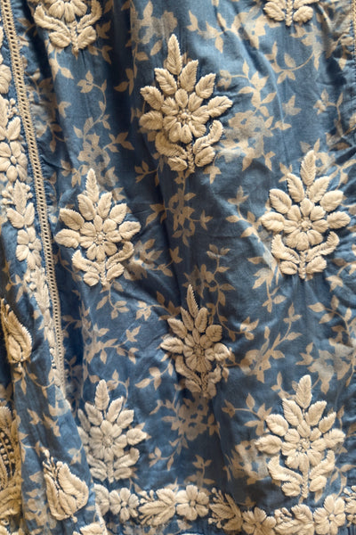 Royal Blue Floral Print Lucknowi Tulip Pant Kurta Set at PinkPhulkariRoyal Blue Floral Print Lucknowi Tulip Pant Kurta Set at PinkPhulkari