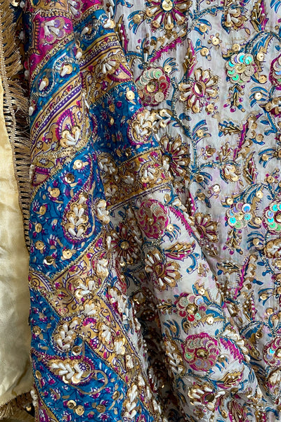 Buy Handwork Pakistani Silk Dupatta HC20 at PinkPhulkari CaliforniaBuy Handwork Pakistani Silk Dupatta HC20 at PinkPhulkari California