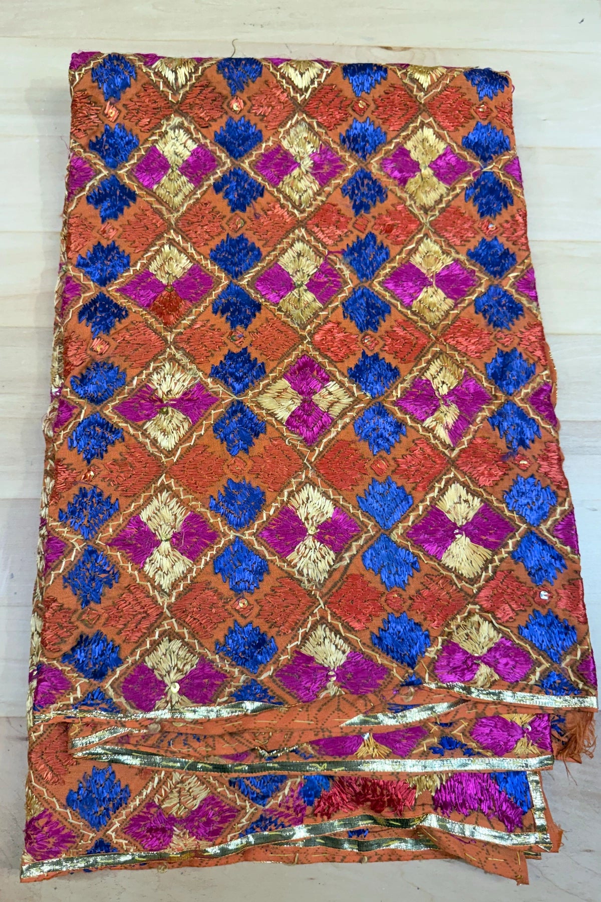 Handmade Phulkari Bagh Dupatta D8-3