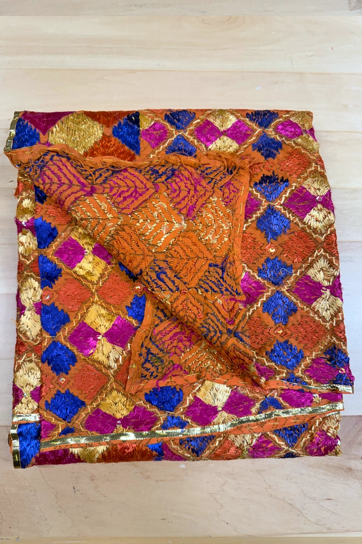 Handmade Phulkari Bagh Dupatta D8-3