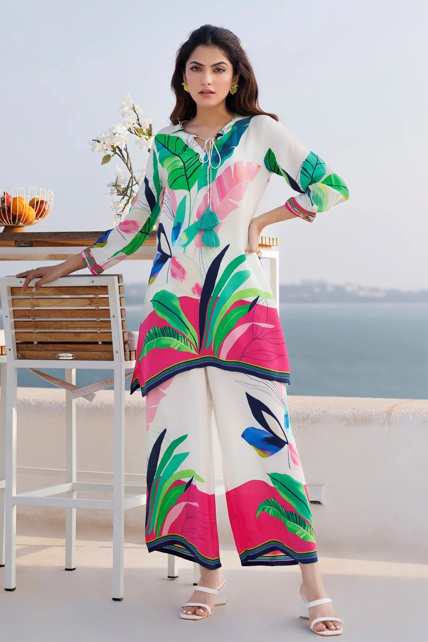 Buy Crepe Silk Printed Co-Ord Set at PinkPhulkari California