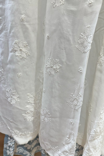 Pure Georgette Lucknowi Palazzo Pants with Chikankari Embroidery Pure Georgette Lucknowi Palazzo Pants with Chikankari Embroidery 