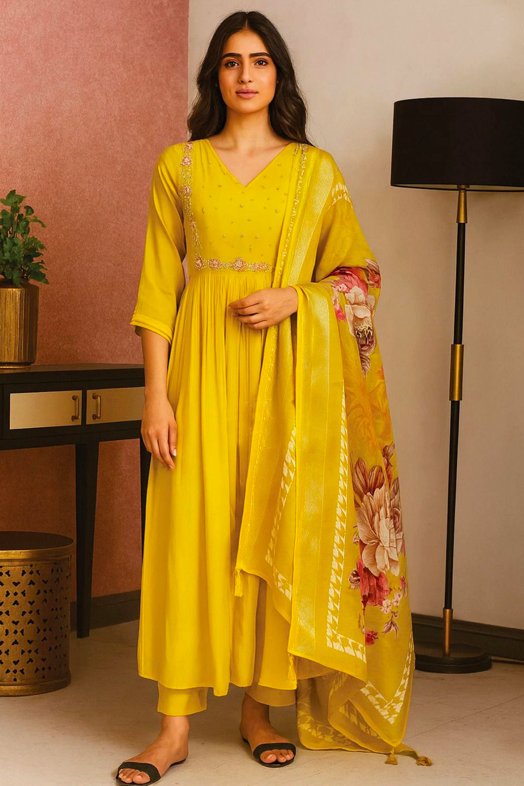 white christmas dresses Moledro: Sargun Anarkali | Anarkali salwar suit for wedding | Anarkali dress  for bride main image 1