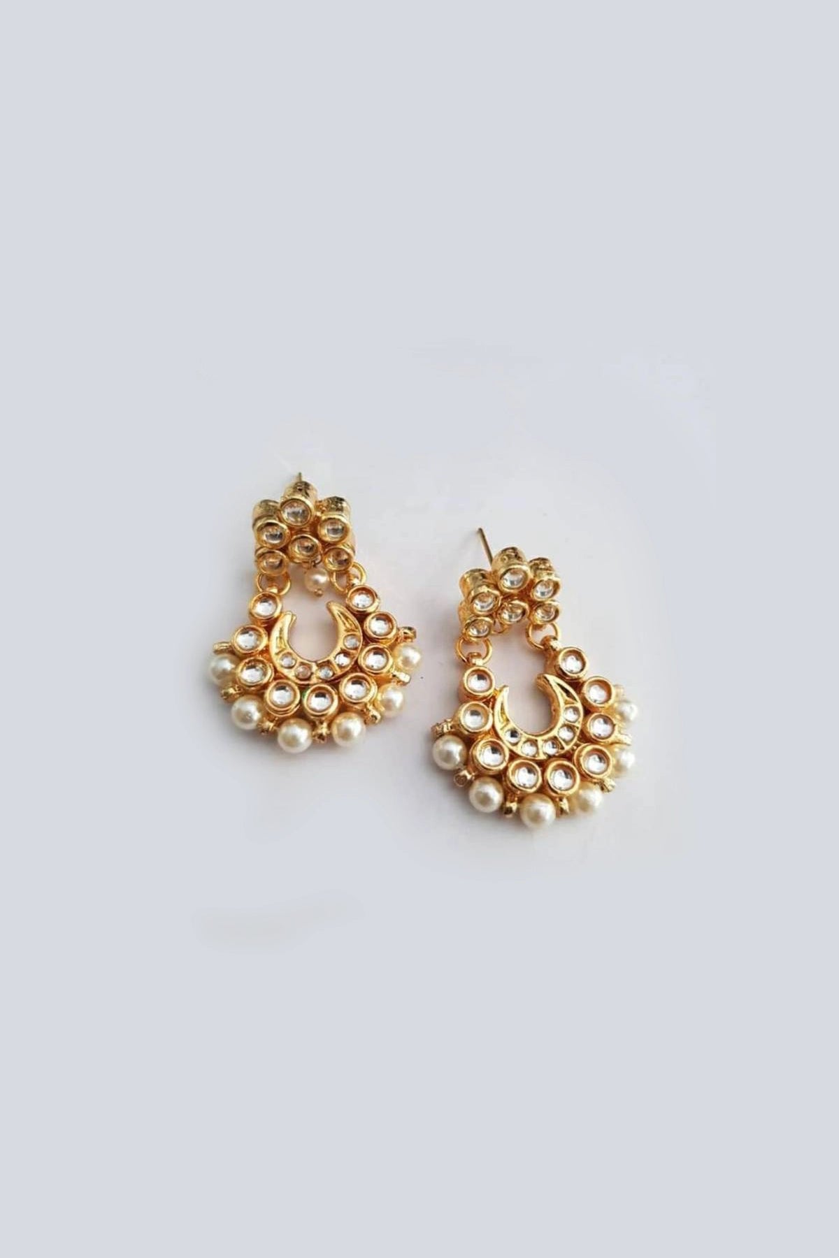 Diva Gold Chandbali Earrings