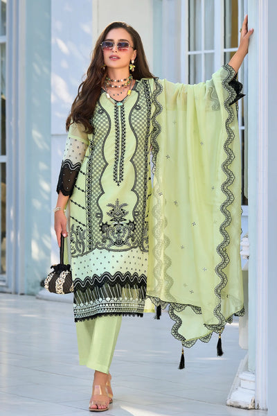 Light Green Embroidered Pant Style Suit at PinkPhulkari California