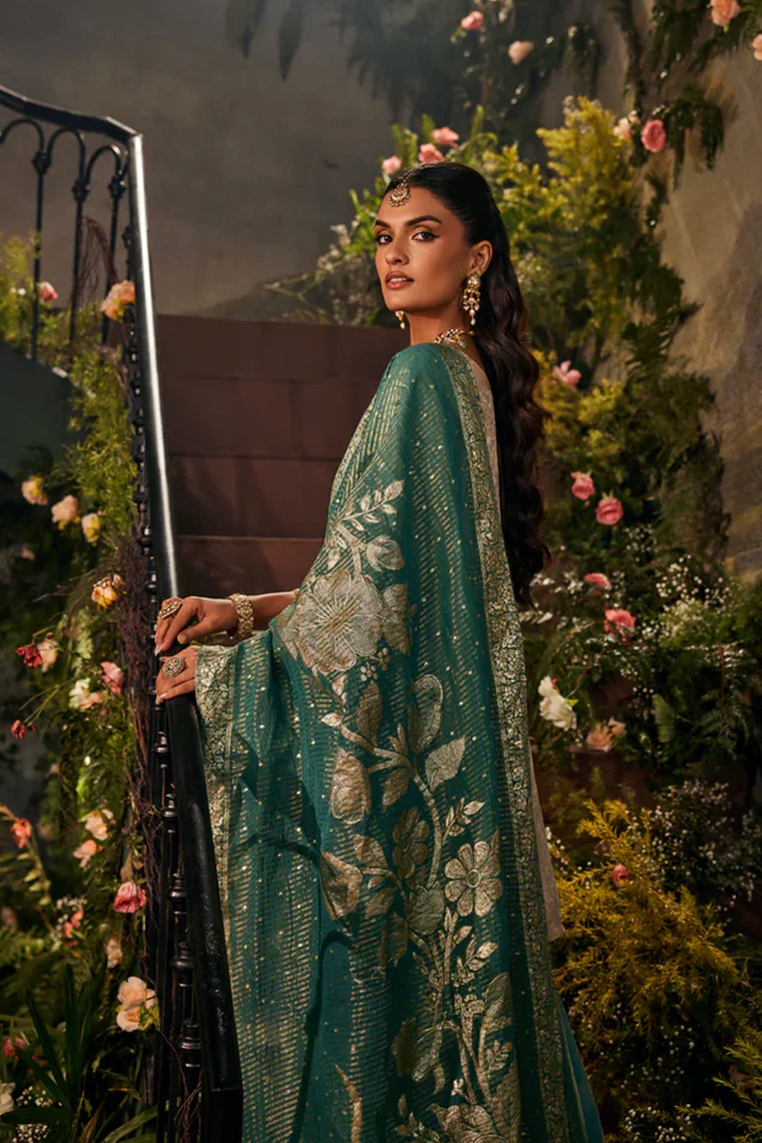 sharara dress green Green Georgette Embroidered Sharara Ready Made Suit