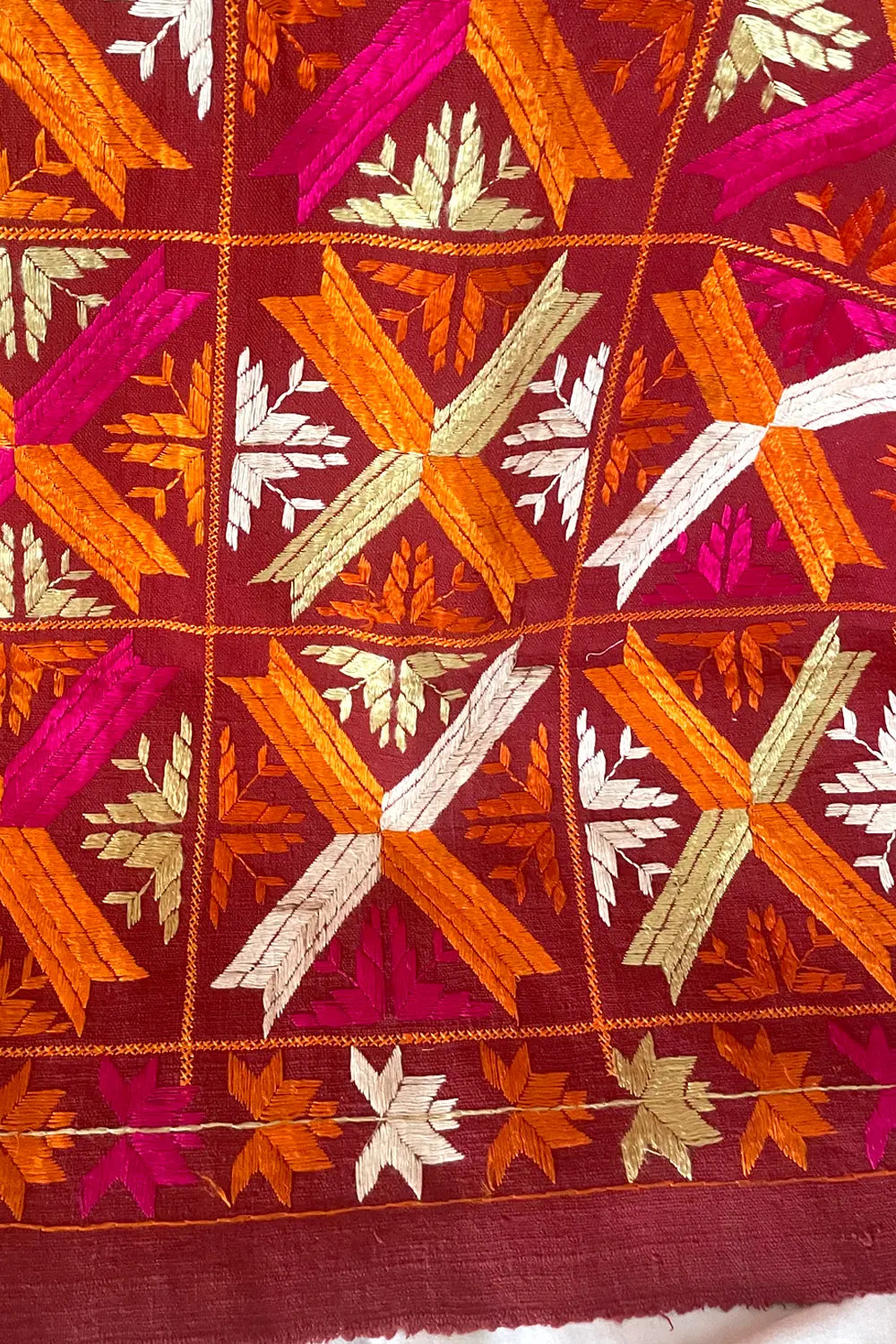 Bagh Pattern Region Buy Vintage Khaddar Bagh Phulkari Early 20th Century KBD5 Online ...
