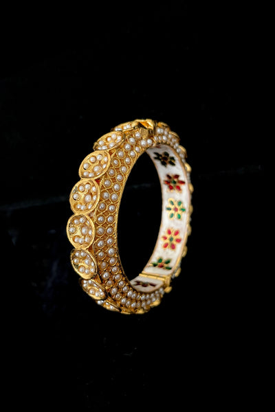 Buy Gold Plated Meenakari Bangle at PinkPhulkari CaliforniaBuy Gold Plated Meenakari Bangle at PinkPhulkari California