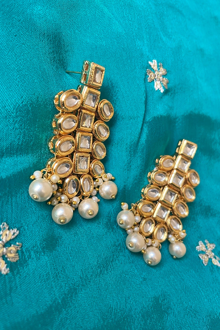 Jeva Pearl Kundan Earrings