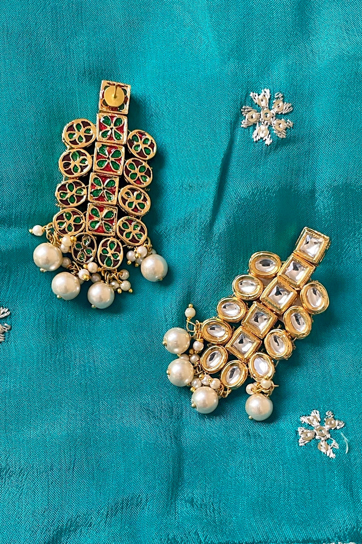 Jeva Pearl Kundan Earrings