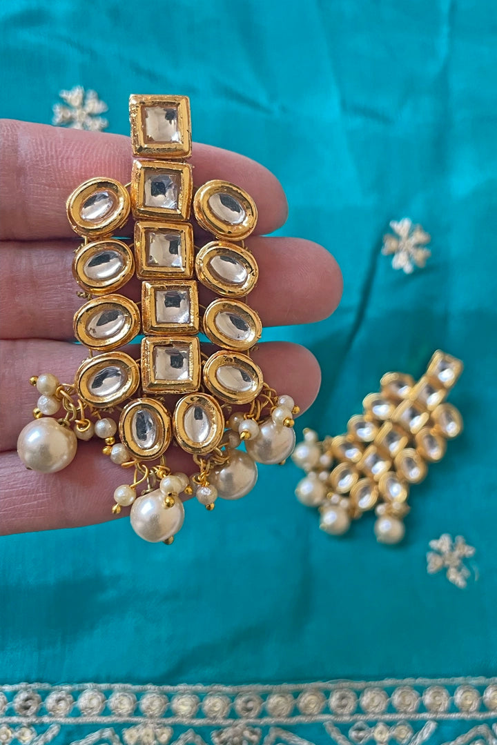 Jeva Pearl Kundan Earrings