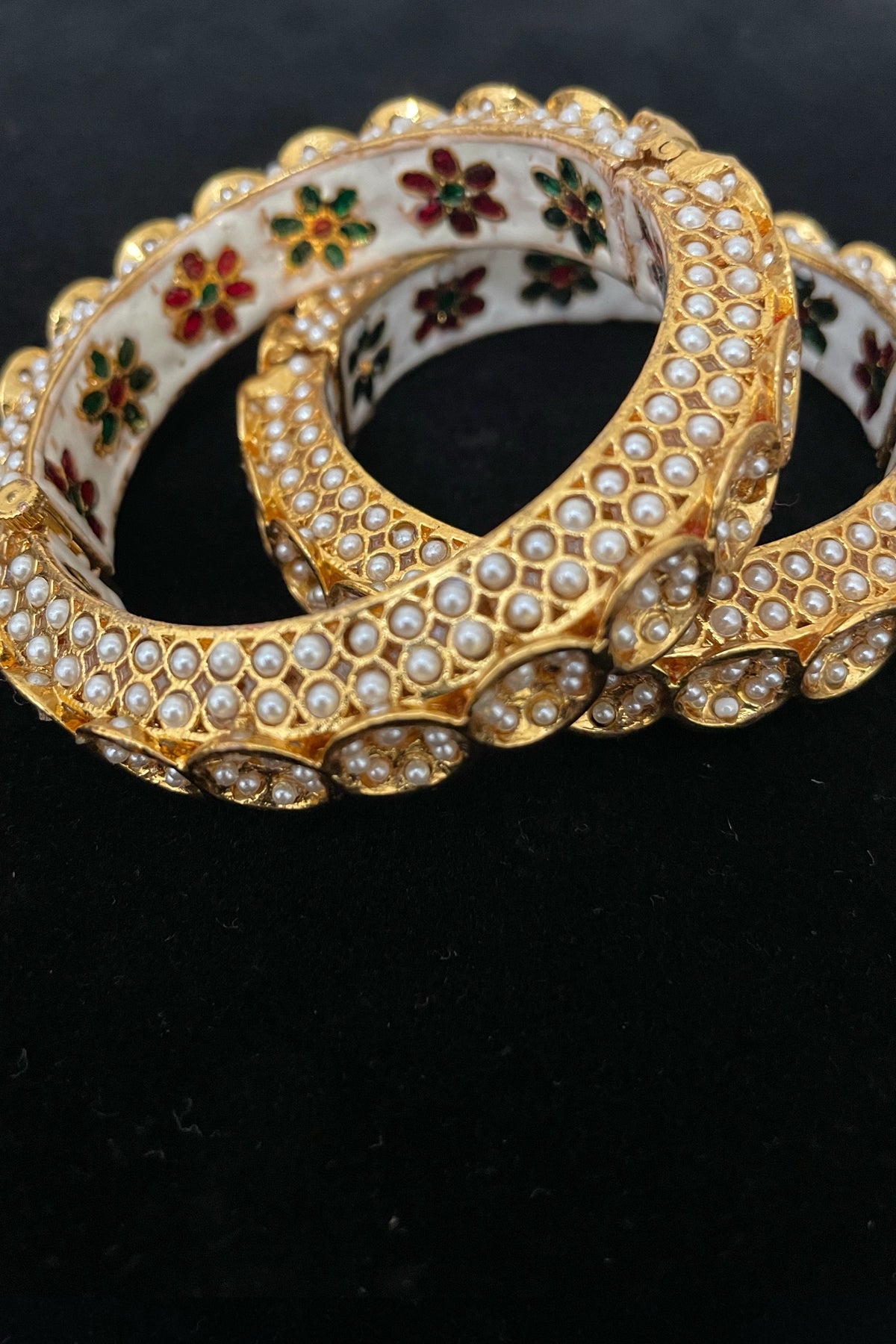 Buy Gold Plated Meenakari Bangle at PinkPhulkari California