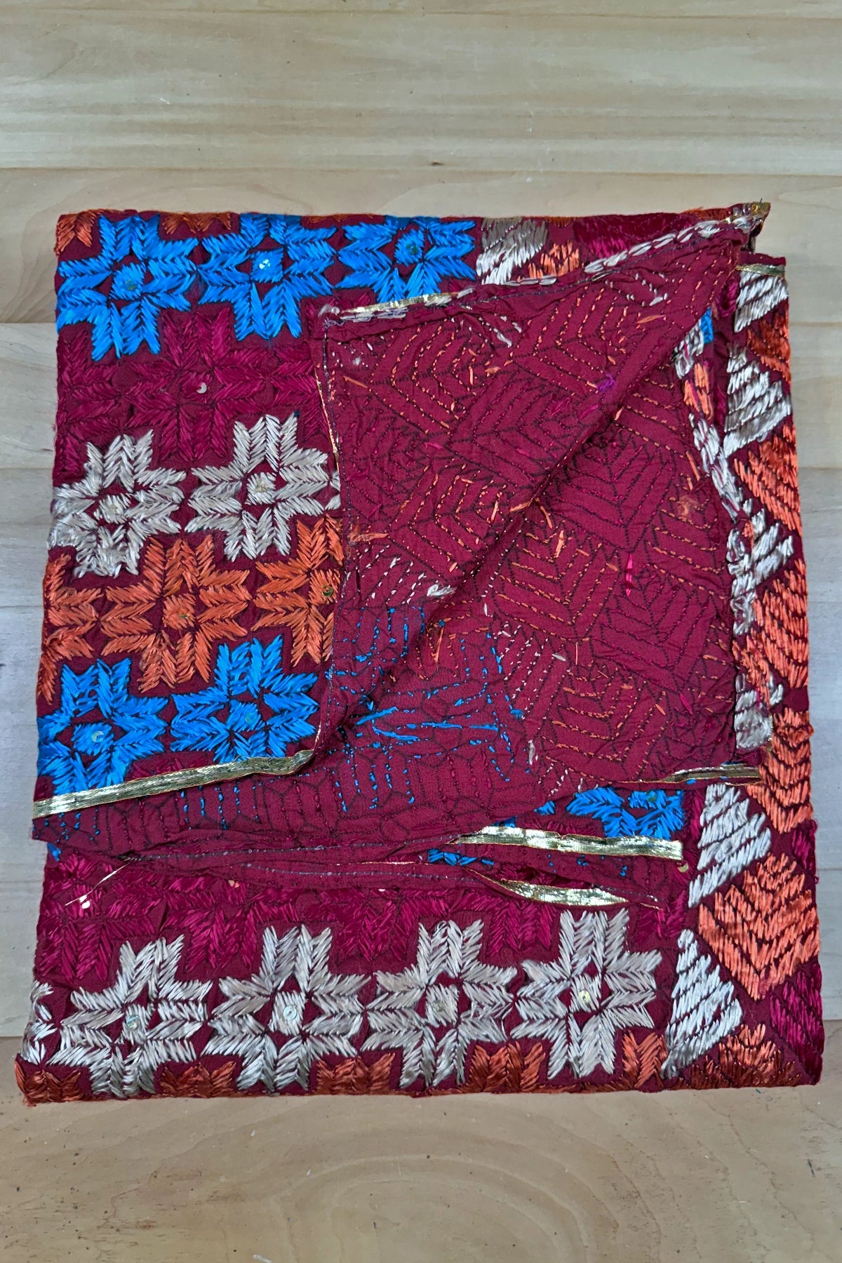 Handmade Phulkari Bagh Dupatta D8-3