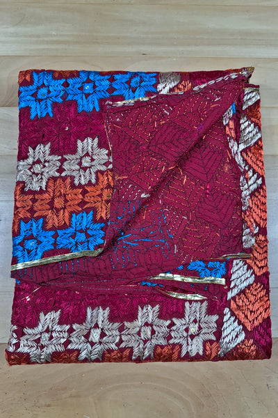 Handmade Phulkari Bagh Dupatta D8-3Handmade Phulkari Bagh Dupatta D8-3