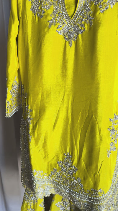 Chinon Silk Sharara SuitChinon Silk Sharara Suit