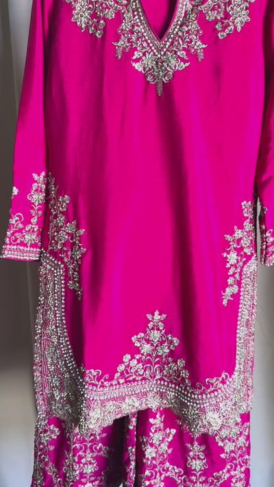 Chinon Silk Sharara SuitChinon Silk Sharara Suit