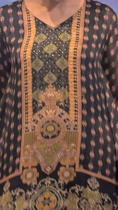 Black Kaftan & Palazzo SetBlack Kaftan & Palazzo Set